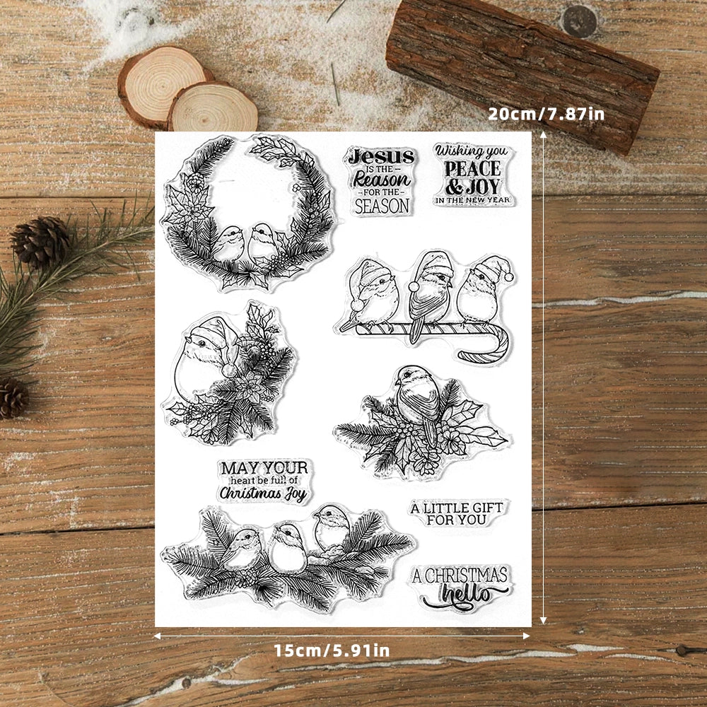 Christmas Birds Clear Stamps