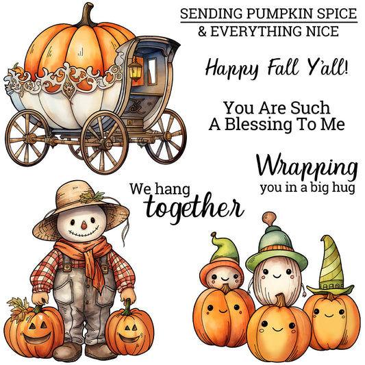 Halloween Pumpkin Dies & Stamps Set