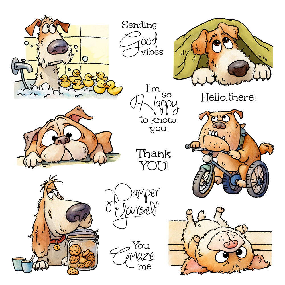 Cute Puppies Dies & Stamps Set