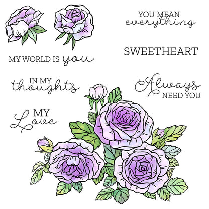 Rose Group Clear Stamps