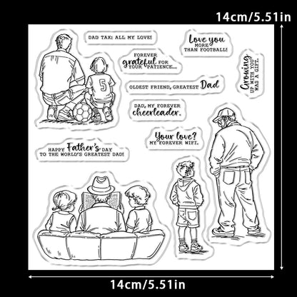 Father-Son Relationship Dies & Stamps Set