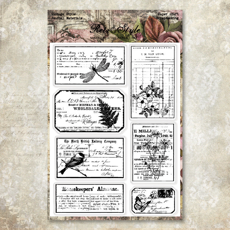 Retro Style DIY Scrapbook Clear Stamps