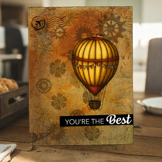 Retro Style Gears DIY Scrapbook Clear Stamps