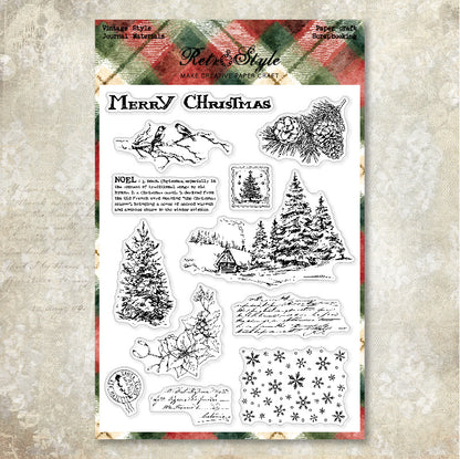 Christmas Series DIY Decorative Journal Clear Stamps