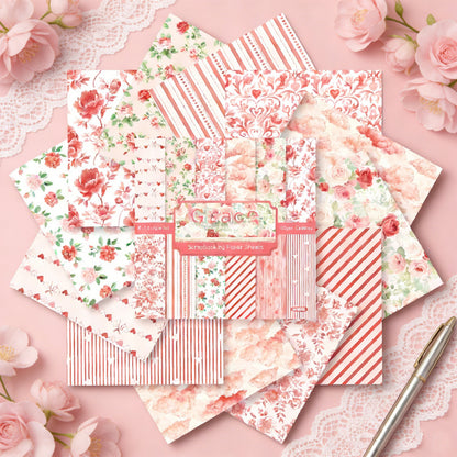 24PCS 6" Grace Scrapbook Paper & Cardstock