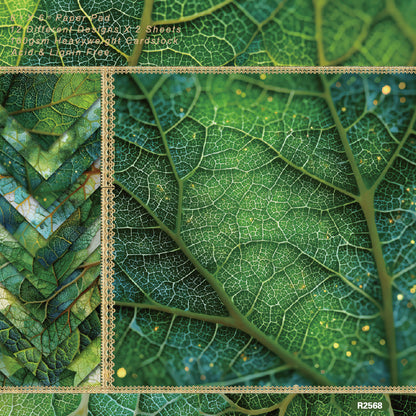24PCS 6" Leaves Scrapbook Paper & Cardstock