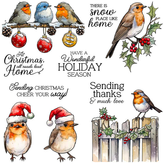 Christmas Bird Dies & Stamps Set