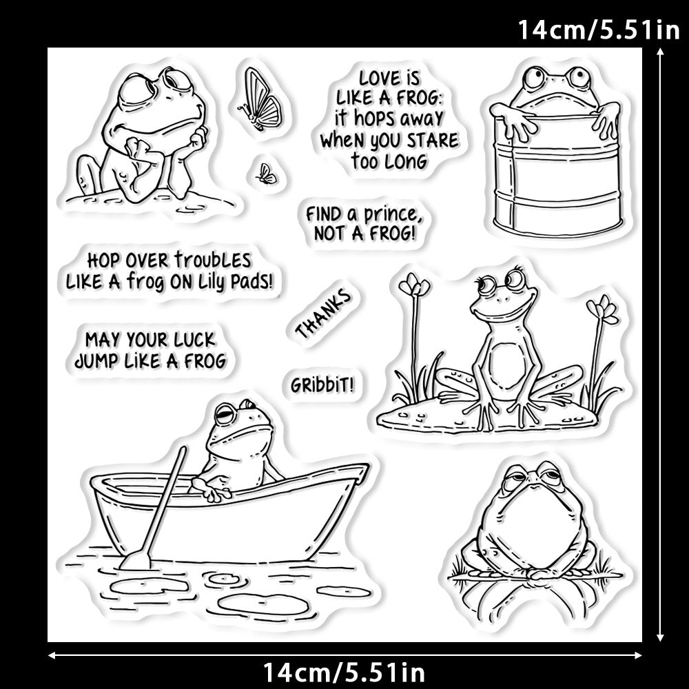 Humorous Frog Dies & Stamps Set