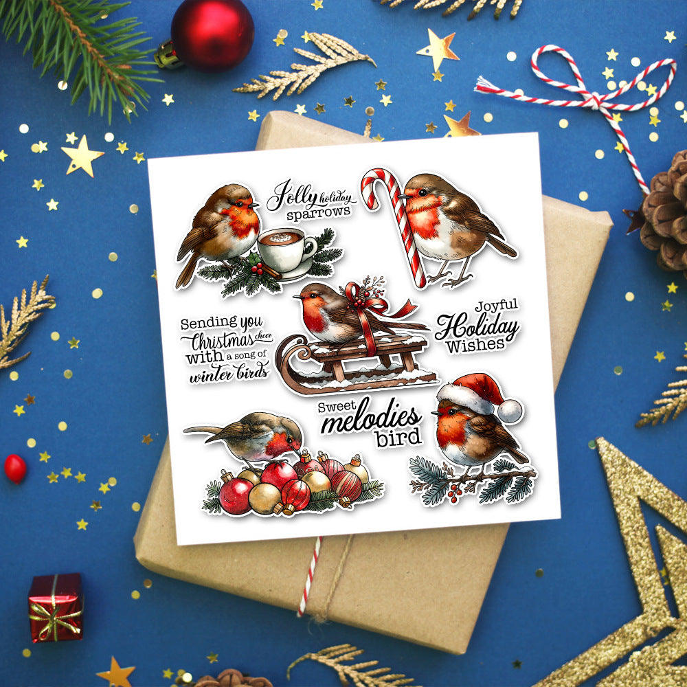 Christmas Birds Clear Stamps