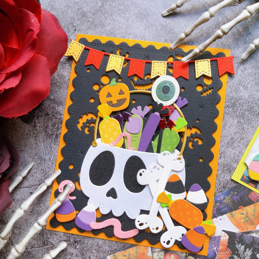 Skull Candy Basket Metal Cutting Dies