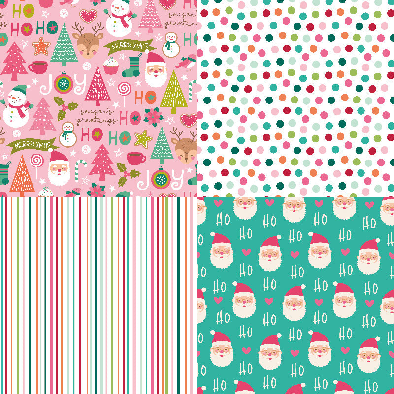 24PCS 6" Feeling Merry Scrapbook Paper & Cardstock