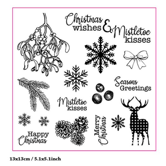 Christmas DIY Scrapbook Clear Stamps