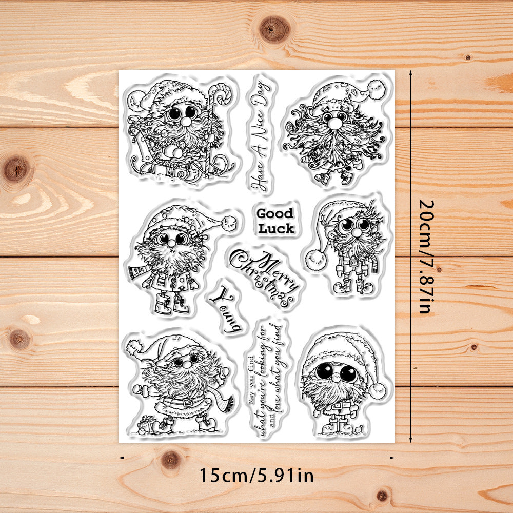 Christmas Cute Furry Beard Clear Stamps
