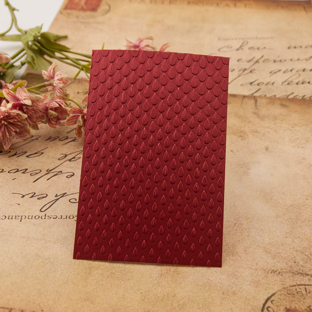 Raindrop Background Pattern Plastic Embossing Folder