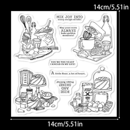 Kitchen Baking Tools Clear Stamps