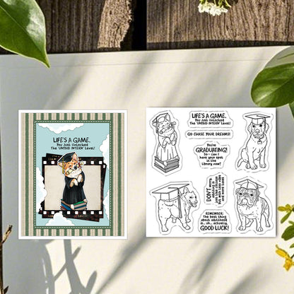 Graduation Puppy Clear Stamps