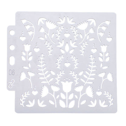 Flowers & Leaves Hollow Stencil