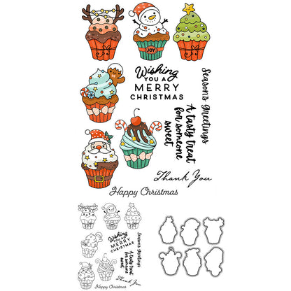 Christmas Cake Dies & Stamps Set