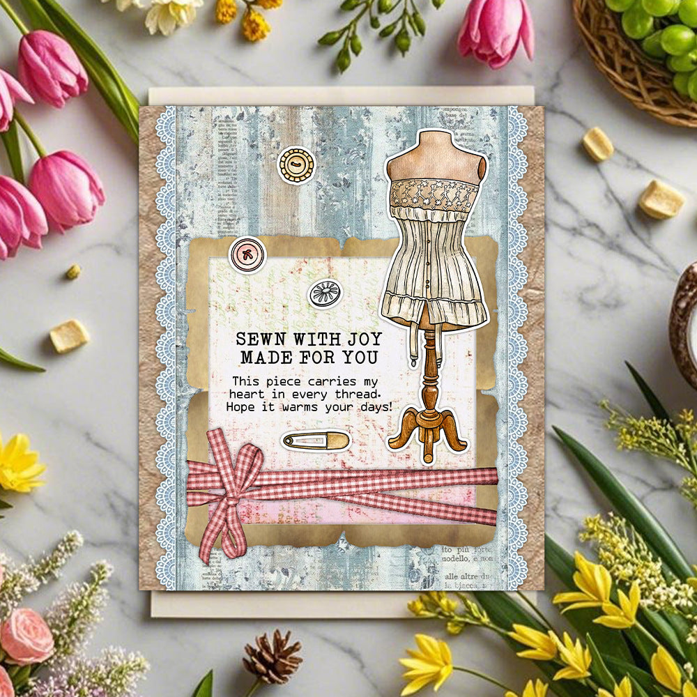 Clothes Rack Sewing Machine Clear Stamps