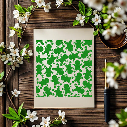 Gingerbread Man Pattern DIY Painting Hollow Stencil