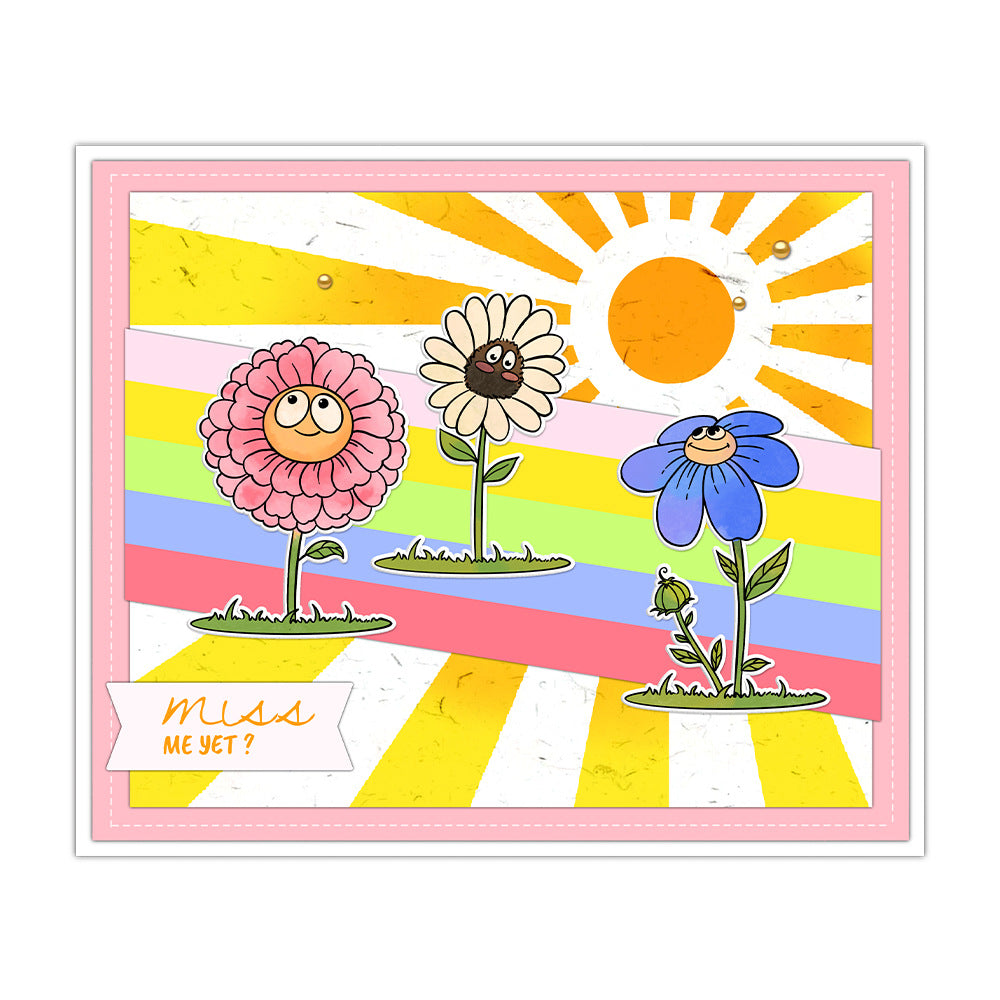 Quirky Flowers Dies & Stamps Set