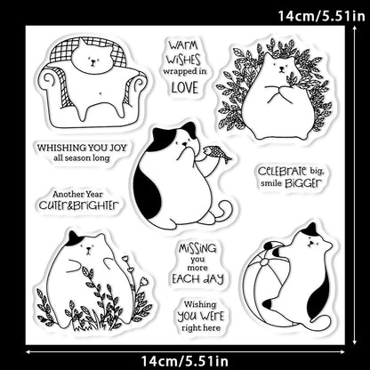 Cute Fat Cat Dies & Stamps Set