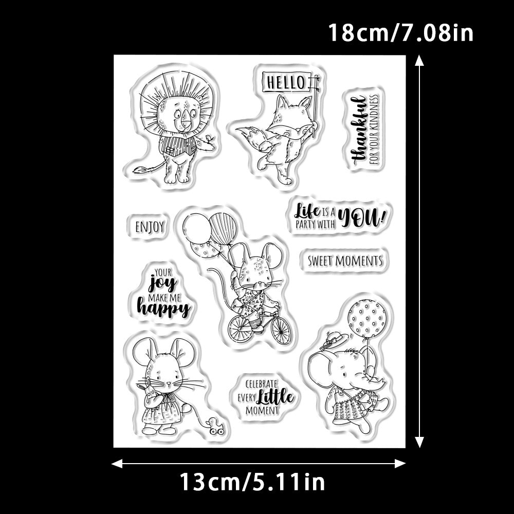 Cute Animals Dies & Stamps Set