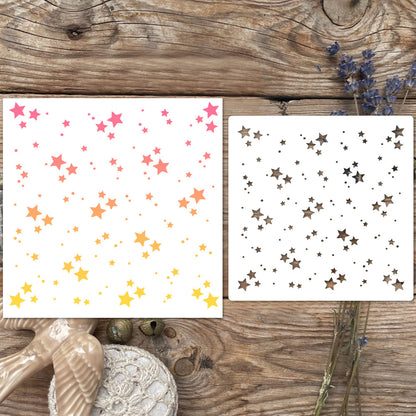 Stars Background DIY Painting Hollow Stencil