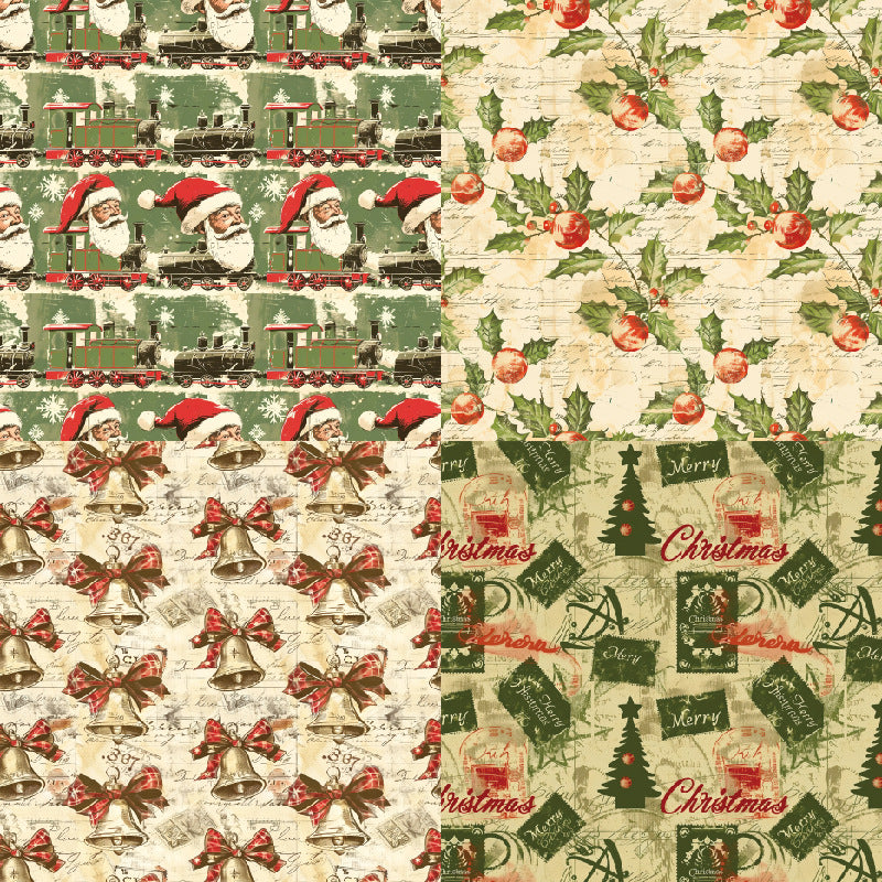 24PCS 6" Christmas Style Scrapbook Paper & Cardstock
