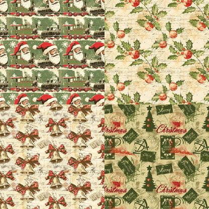 24PCS 6" Christmas Style Scrapbook Paper & Cardstock