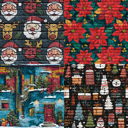 24PCS 6" Christmas Background Scrapbook Paper & Cardstock