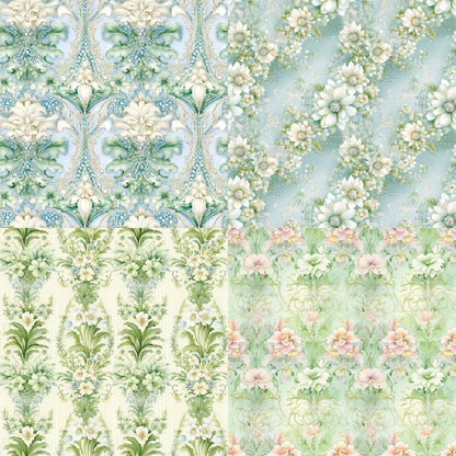 24PCS 6" Pomona Green Scrapbook Paper & Cardstock