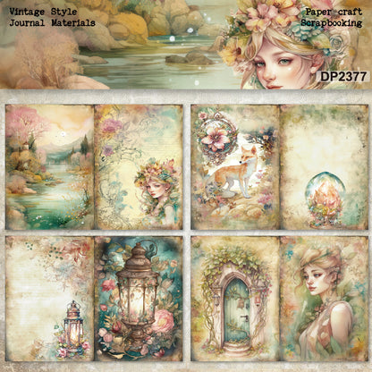 A5 Fantasy Fairy DIY Journal Scrapbook Paper