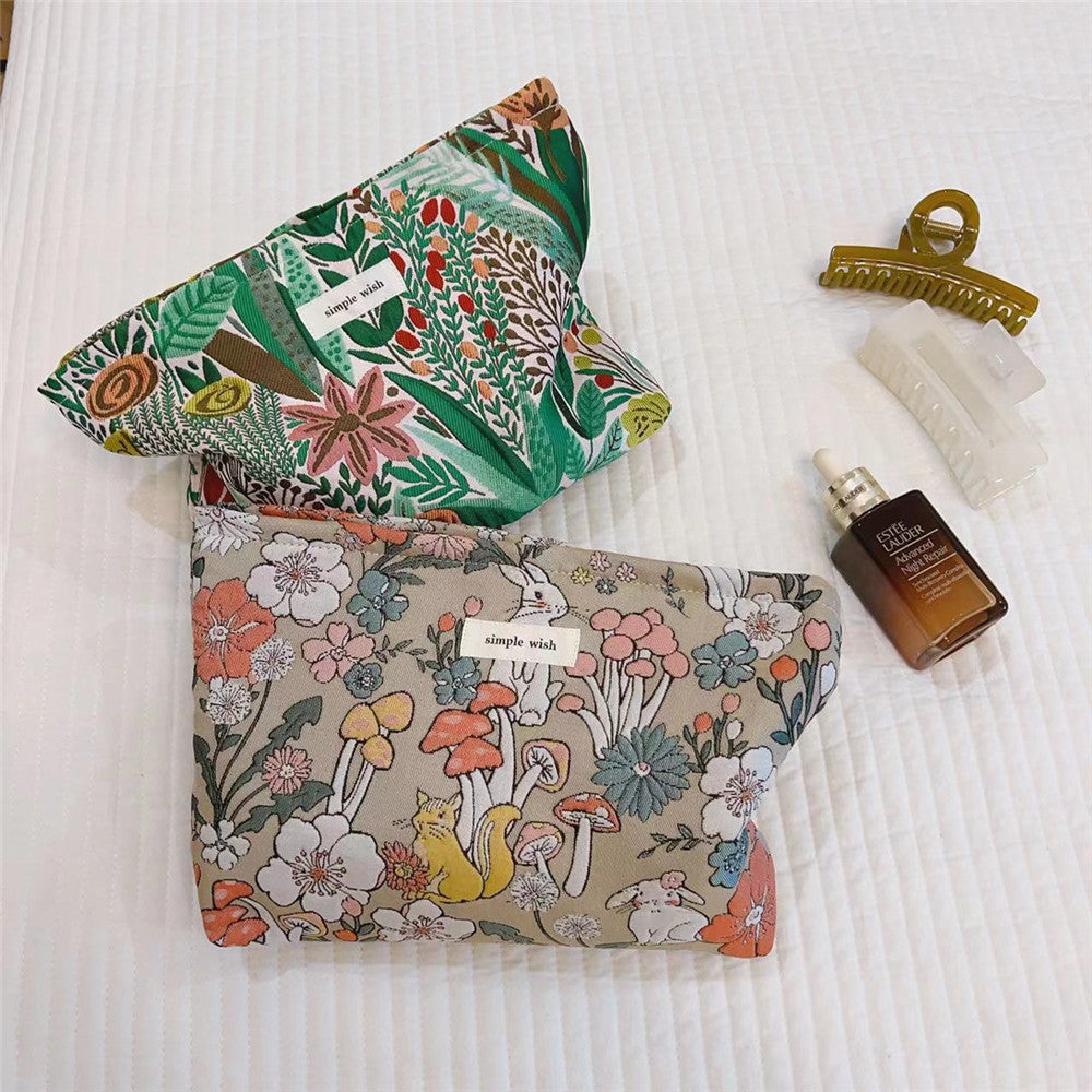 Forest Style Fabric Cosmetic Storage Bag