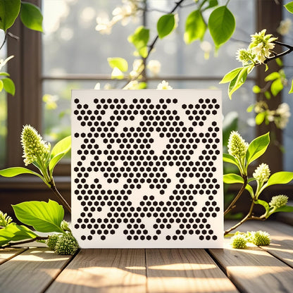 Hexagonal Dots Background DIY Painting Hollow Stencil