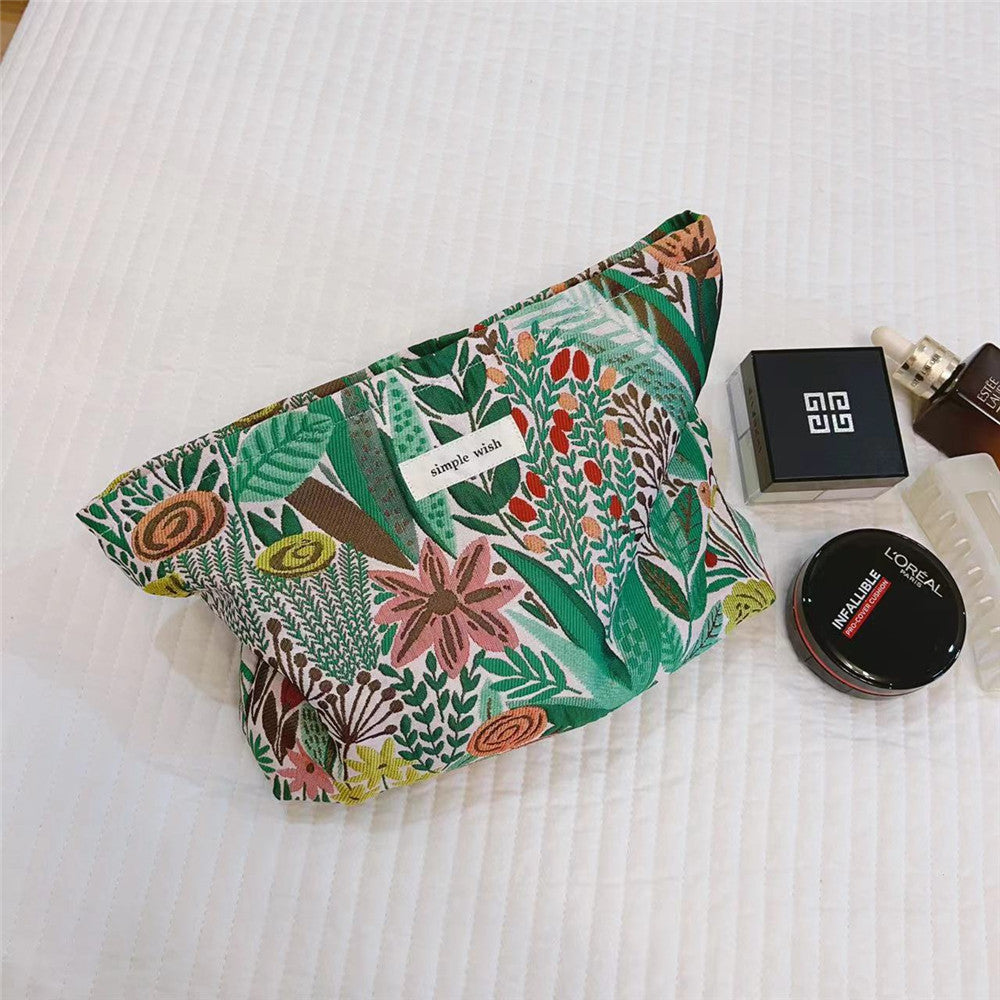 Forest Style Fabric Cosmetic Storage Bag