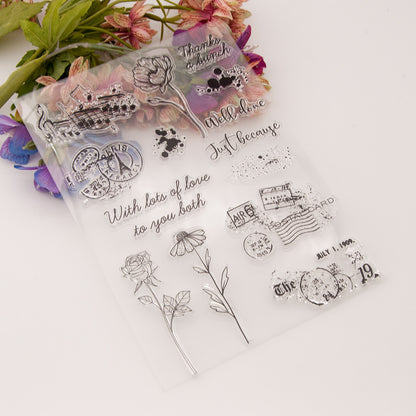 Flower Decoration DIY Scrapbook Clear Stamps
