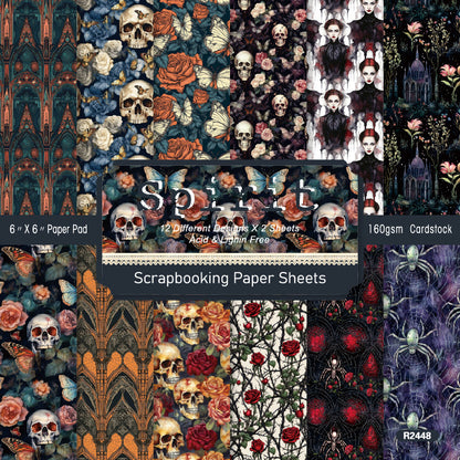 24PCS 6" Spirit Scrapbook Paper & Cardstock