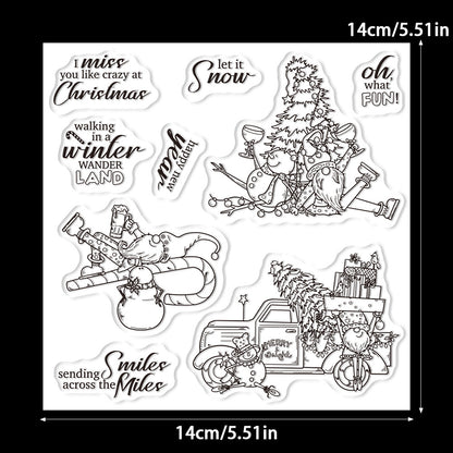 Christmas Theme Dies & Stamps Set