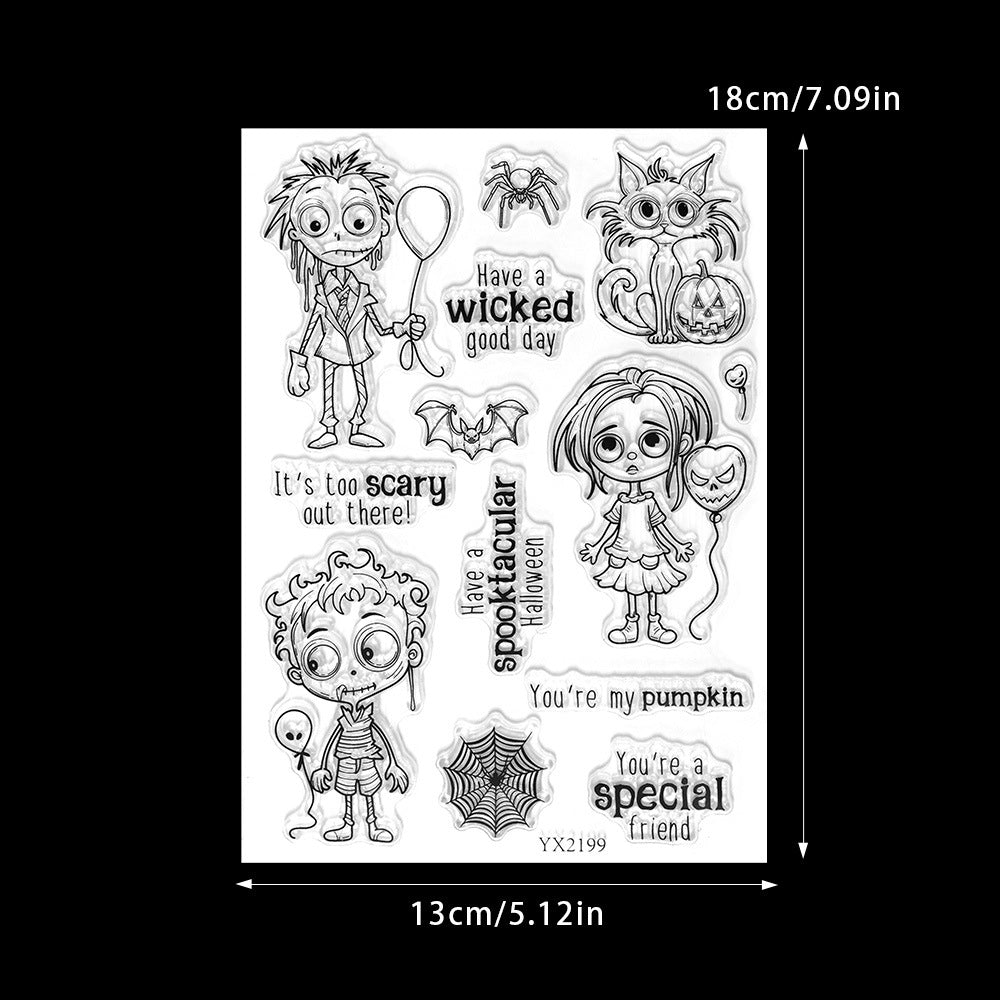 Halloween Theme Dies & Stamps Set