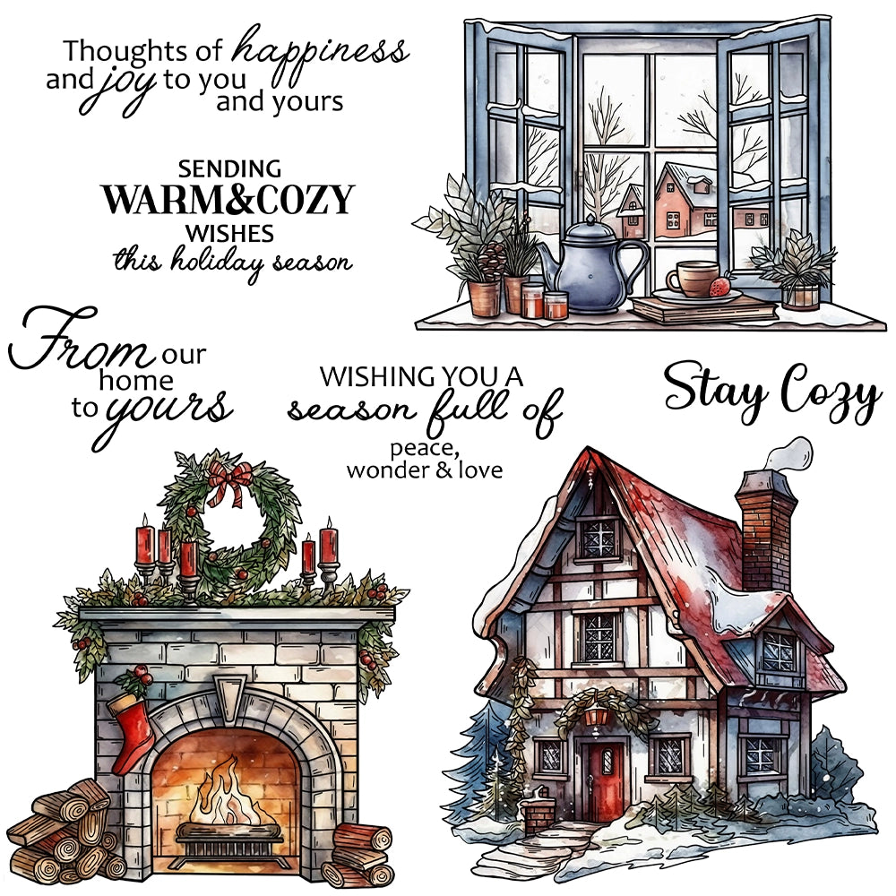 Winter Warm House Dies & Stamps Set