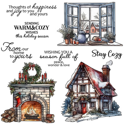 Winter Warm House Dies & Stamps Set
