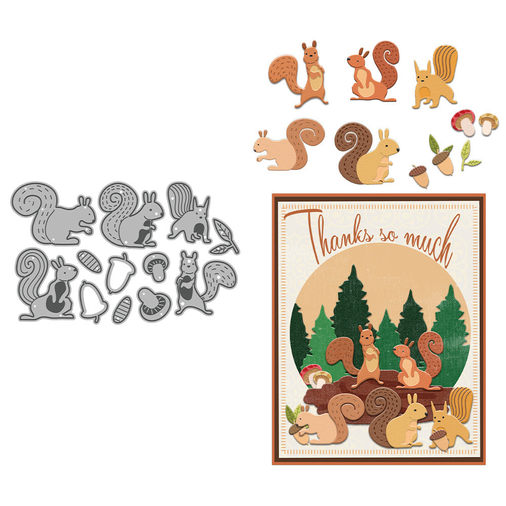Cute Squirrels Metal Cutting Dies