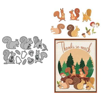 Cute Squirrels Metal Cutting Dies