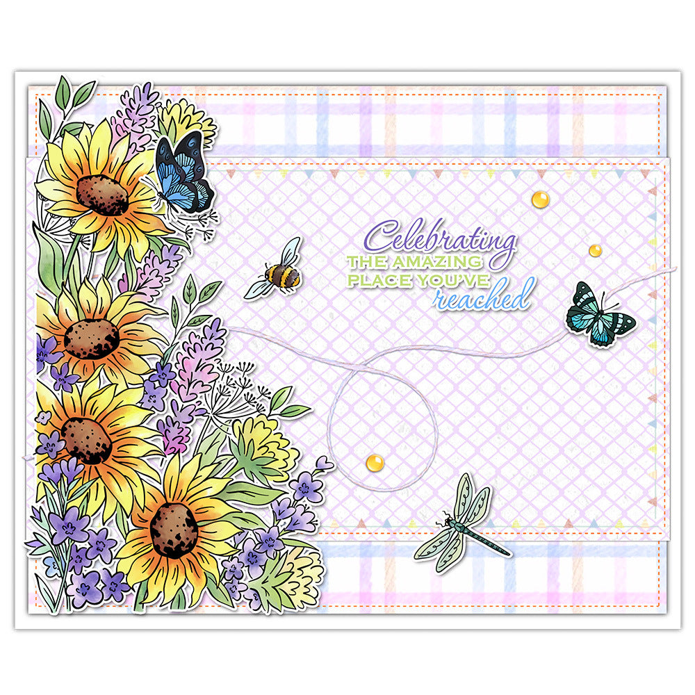Sunflower Insects Dies & Stamps Set