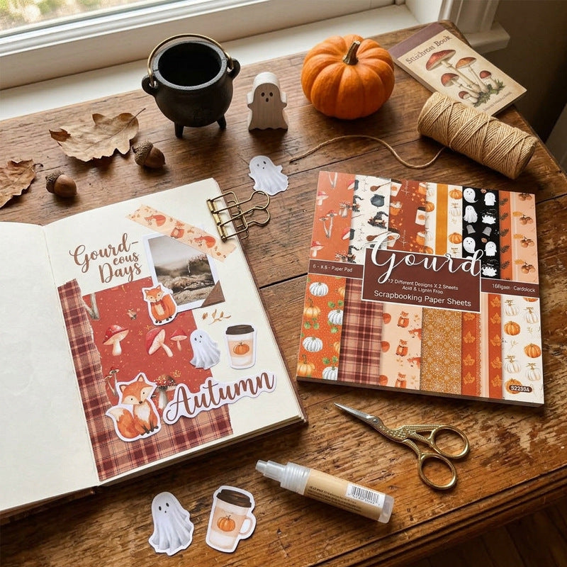 24PCS 6" Gourd Scrapbook Paper & Cardstock