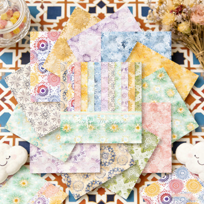 24PCS 6" Soft Mosaic Scrapbook Paper & Cardstock