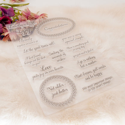 Common Phrases Clear Stamps