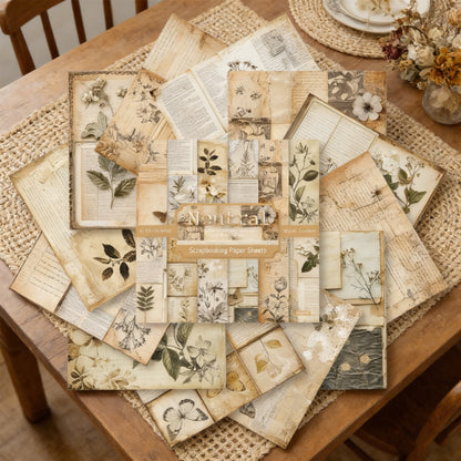 24PCS 6" Neutral Scrapbook Paper & Cardstock