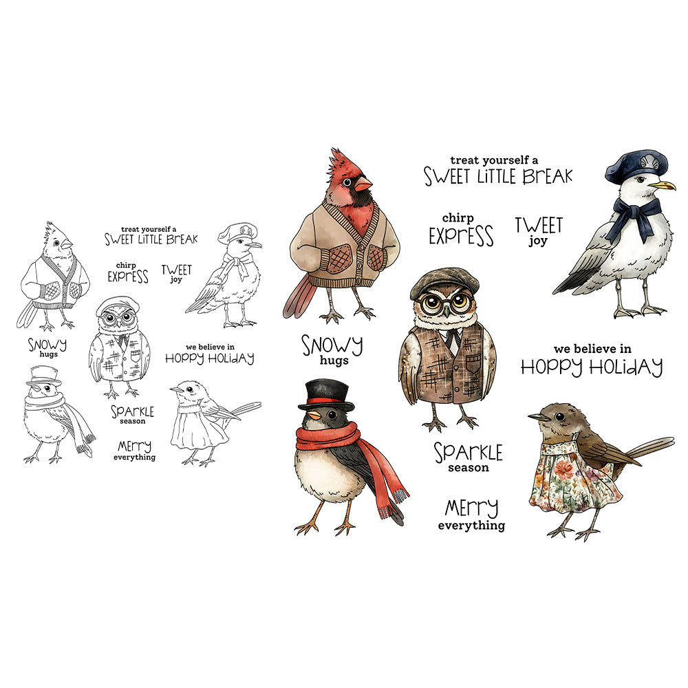Gentleman Birds Dies & Stamps Set